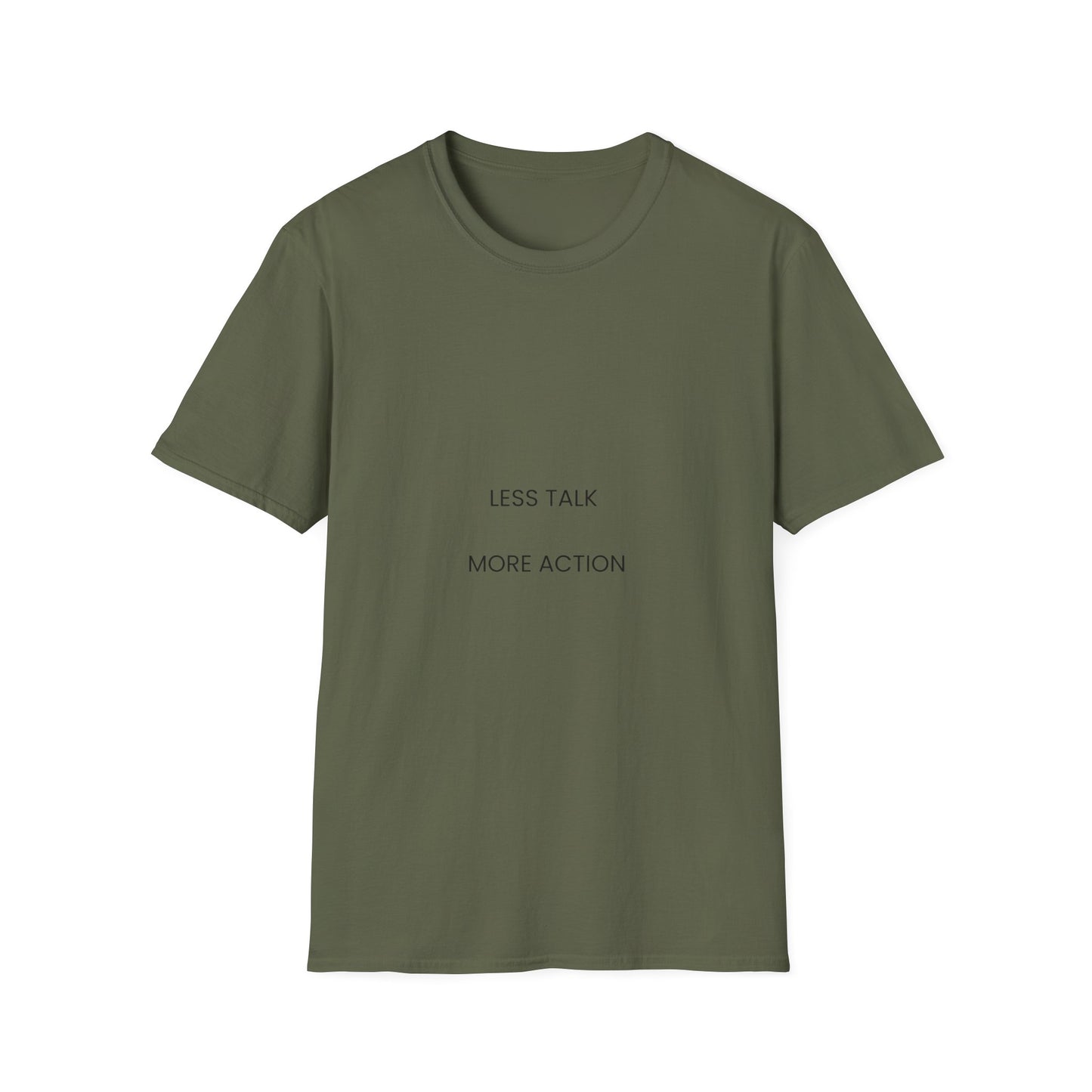 Minimalist 'Less Talk More Action' T-Shirt — Motivational Casual Tee