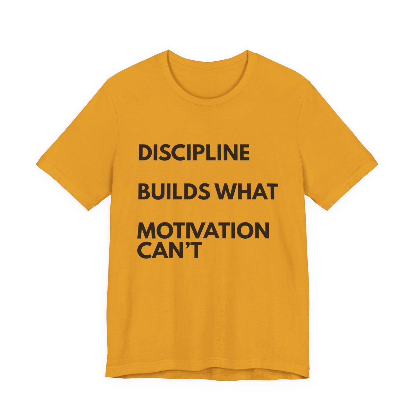 Discipline Builds What Motivation Can't T‑Shirt — Motivational Fitness Tee